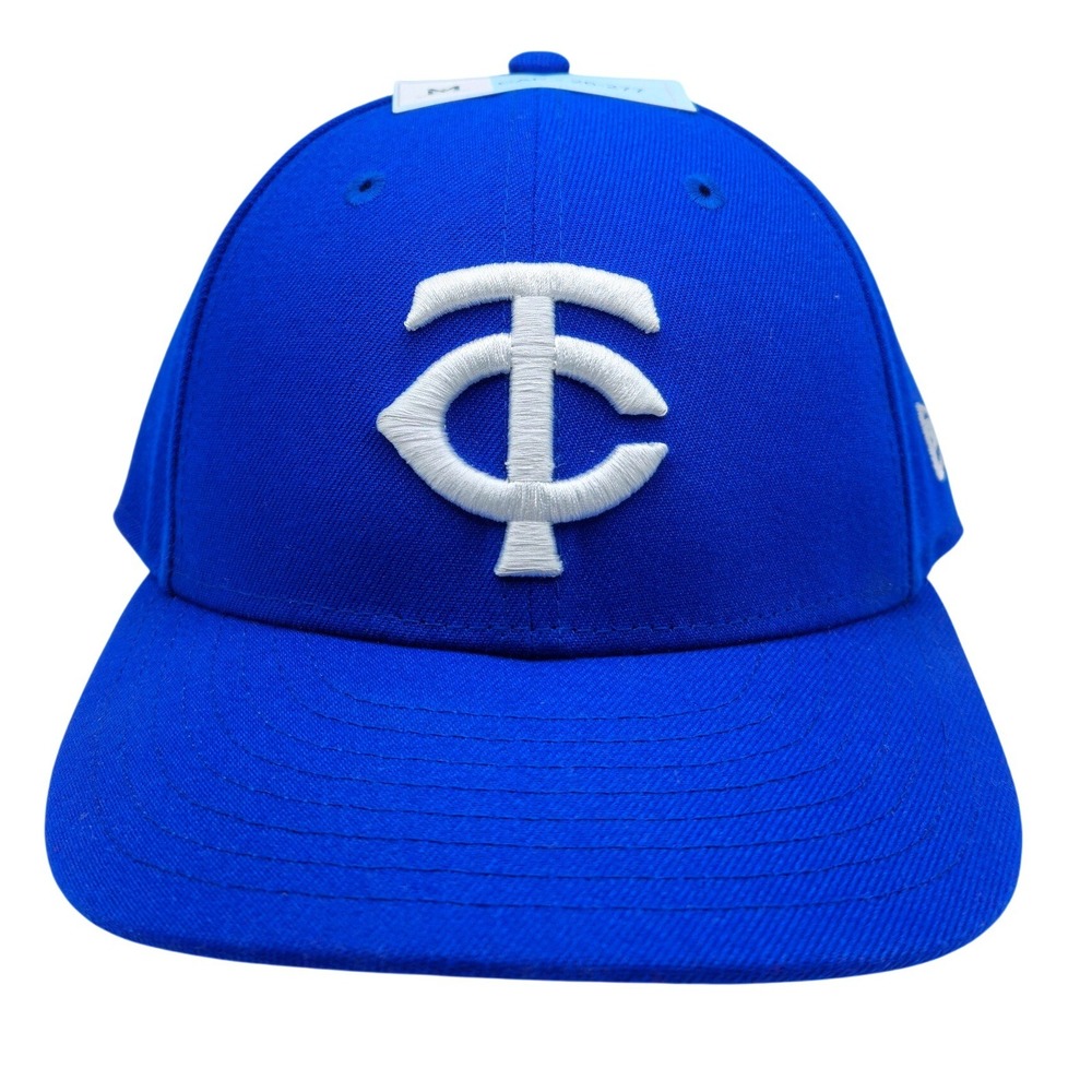 New Era 59FIFTY Minnesota Twins Fitted Hat 7 1/4 Royal Blue White TC Logo Cap